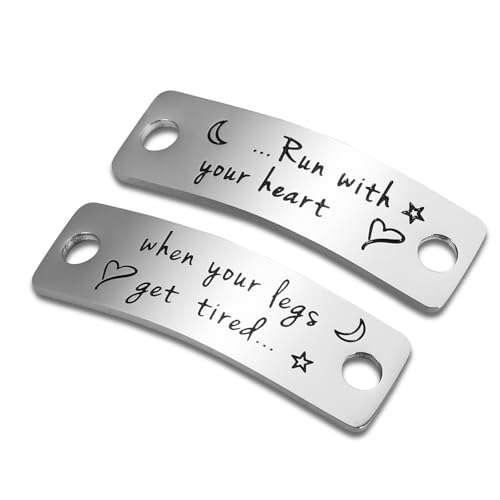 Running Shoe Tags Marathon Metal Bar Gifts Tag Charms for Fitness Men Women Runner When Your Legs...