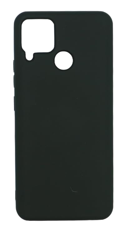 Movilear Funda Carcasa de Silicona Líquida para Realme 7i 4G, Interior de Microfibra Antigolpes Protección Gel Ultra Suave de Goma a Prueba de Choques y Arañazos FSUA (Negro)