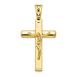 Universal Jewels Mens Womans Pendant Charm Fashion 14k Yellow Gold 38.5 Millimeter 1 Millimeter