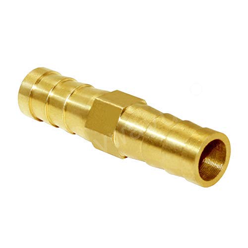 Joyway 1/4" 6mm ID Hose Barb Hex Union Fitting Intersection/Split Brass Water/Fuel/Air