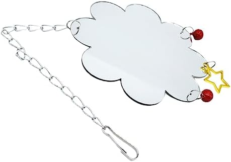 iplusmile Mirror Toys for Infants Chew Toy Bird Cages for Cockatiels Chicken Swing Hanging Mirror Jaulas para Pajaros Periquitos Parrot Swing Toys for Cage Pet Supplies Chicken Cage Mirror