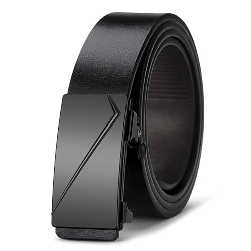 Men's Belt With Toothless Automatic Buckle, Business And Leisure Belt Youth Belt