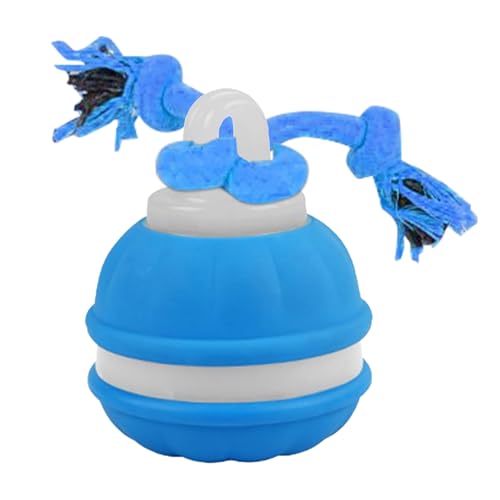 【2025新登場】犬用自動ボール ロープ付きボール 歯磨き ストレス 運動不足解消 小型/中型/大型犬用 動く犬用ボール シリコン 食品級素材 超軽量設計 3つモード 音の出るおもちゃ 狩猟本能を刺激 丸洗い可能 お留守番 運動不足対策 誕生日 プレゼント