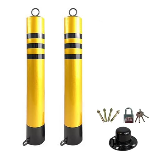Borne de sécurité trafic et poteau de barrière jaune 750 mm x2