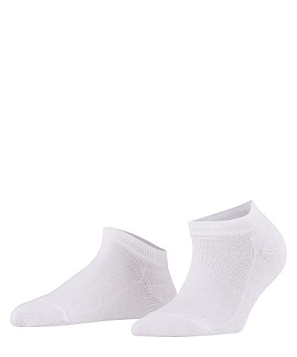 FALKE womens Family Cotton Short Casual Sock, White, 35-38 US