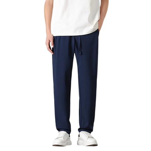 Pantalones largos para hombre, pantalones harén de verano, ligeros, bohemios, para la playa, para el tiempo libre, para el tiempo libre, pantalones de verano sueltos con bolsillos, pierna recta