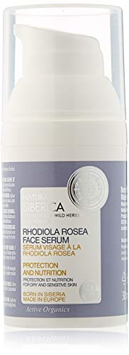 ACTIVE ORGANICS Face Serum"Protection and Nourishing" for Dry and Sensitive Skin with Rhodiola Rosea, Active Organics Wild Herbs and Flowers 30 ml (Natura Siberica)