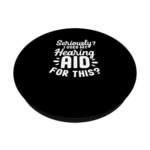 Seriously I used my Hearing Aid For This PopSockets Swappable PopGrip, Black - Image 2
