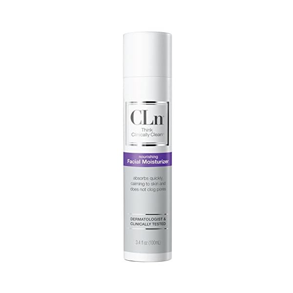 CLnÂ® Facial Moisturizer - Soothes & Calms Skin, Helps Reduce Appearance of Redness, Locks in Moisture without Clogging Pores, Dermatologist & Clinically Tested, 3.4 oz.