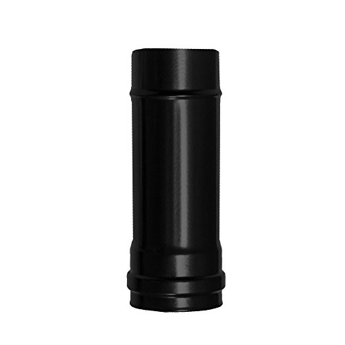 WOLFPACK LINEA PROFESIONAL - Tubo de Estufa Pellet Acero Vitrificado Negro Ø 80 mm. Longitud 25 cm. Estufas de Leña, Chimenea, Alta resistencia,