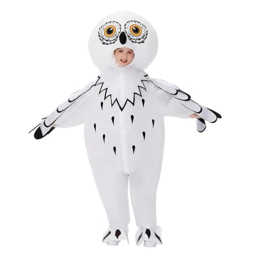 Searhmomo Inflatable Owl Costume for Kids,Halloween Owl Blow Up Costumes,Animal Inflatable Costume for Girls Boys Themed Party
