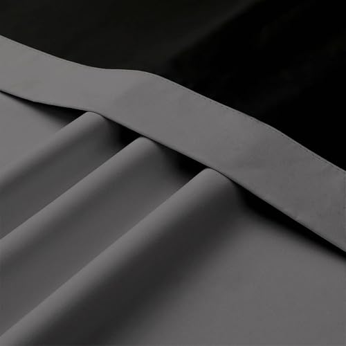 Rideau opaque occultant polyester gris 132x241 pour décoration maison et intérieur - 4