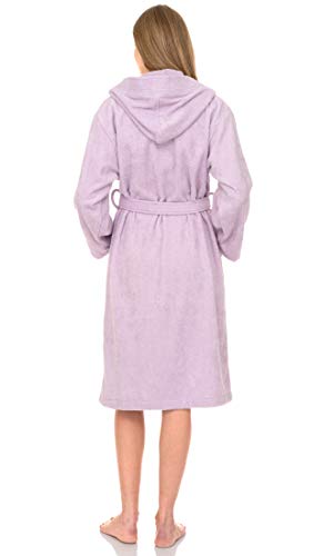 TowelSelections Womens Hooded Robe 100% Cotton Soft Towel Bathrobe Terry Cloth Shower Bath Robes for Women2