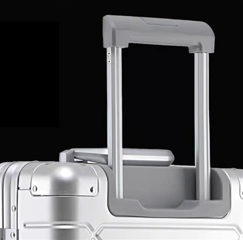 Carry On Luggages Suitcase Aluminum Magnesium Metal Hard Shell Suitcase Wheeled Trolley Travel Large Capacity Luggage Suitcases Red (3