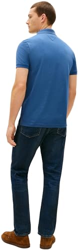 Tommy Hilfiger Herren Poloshirt Kurzarm Hidden Placket mit Knopfleiste, Blau (Aegean Sea), XXL – Ansicht 3