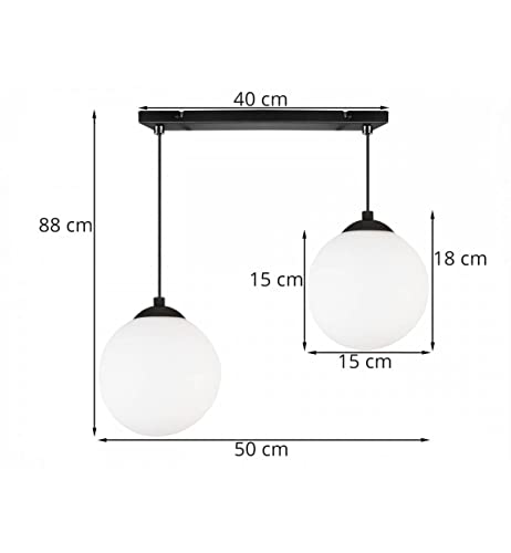 Light-Home Florence Industrieel Pendellamp - Moderne Hanglampe voor Woonkamer, Slaapkamer Eetkamer en Keuken – Metaal en… - Afbeelding 8