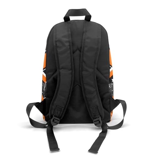 Cheer Orange Cheerleader Backpack Casual Travel Daypack for Men Women Gift4