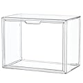 LXLXXL Clear Acrylic Display Case, Stackable Plastic Storage Bins with Magnetic Attraction Lid, Showcase for Cosmetic, Large Figures Collectibles, X-Large