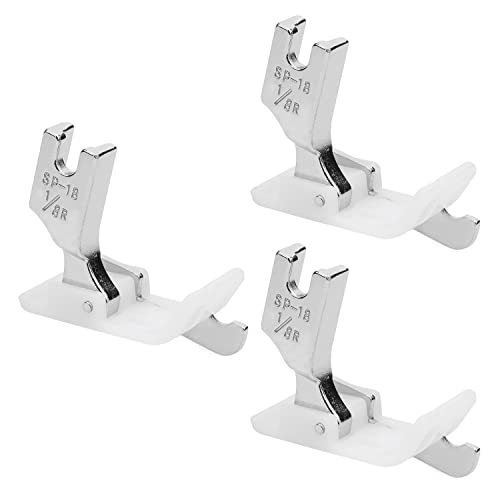 Othmro 3 Piezas Pie Prensatelas Industrial con Guia Derecha 1/8" miniatura 1