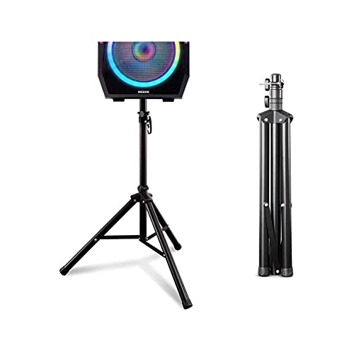 Ion Audio Speaker Stand - Folding Tripod Style for PA System & High Powered Speakers - Durable, Lightweight, Portable and Simple to Setup. (Ion Audio PA Stand) (Renewed)