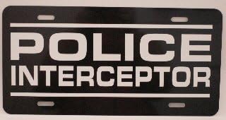 POLICE INTERCEPTOR LICENSE PLATE by Motown Automotive Design