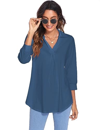 Image of Newchoice Womens 3 /4 Sleeve Shirts Business Casual Tops