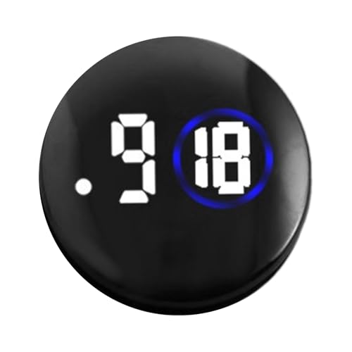 Small Digital Clock, Car Dashboard Clock, Compact Secure Adhesive Lightweight Quick Setup Versatile Portable, Digital Time Display for Vehicle, 1.57x1.57x0.43Inches, Black