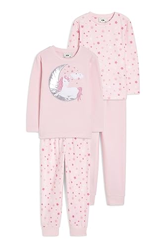 C&A Niños: niñas Pijama Pack: 2 Pijamas = 4 Prendas, 1 Precio Rosa 128