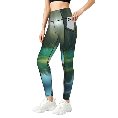 Pantalones elásticos de entrenamiento Lake Fairy: leggings con bolsillos para tu rutina activa