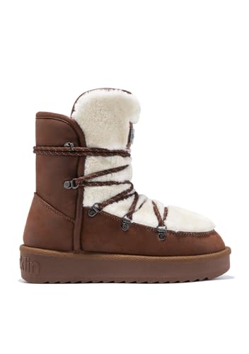 D.Franklin Botas Australianas de Mujer con Material Repelente al Agua Nordic Trk Fur en Camel - Botas para Mujer - Moda casual - Talla (36) - Modelo nordic-trk