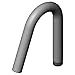 T&S Brass 000287-40 Hook Nozzle, Chrome-Plated Brass