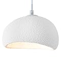 BESTWEST 7.87 inch Wabi Sabi Pendant Light Modern Japanese Ceiling Fixture for Dining Room Kitchen Island Hallway, White E26 Base Hanging Lamp (20cm/7.87in)