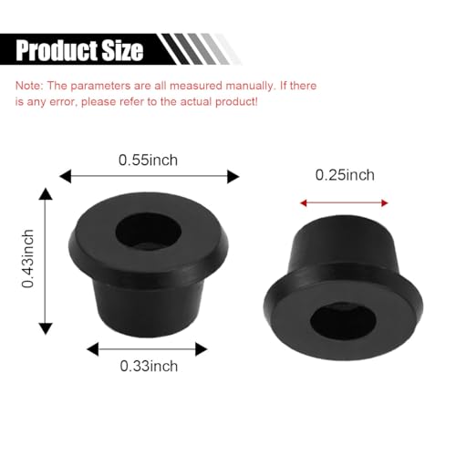 Image of Bottle Jack Floor Jack Oil Filler Plug, 8mm Flat-Head Rubber Hydraulic Filler Bung for Oil Reservoir Hole, Horizontal Jack Hydraulic Top Pressure Rod for Oil Reservoir (Flat-5PCS)