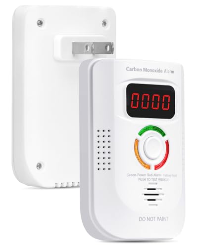 Carbon Monoxide Detectors Plug in, Phsmont Portable CO Detectors with Digital LED Display for Home...