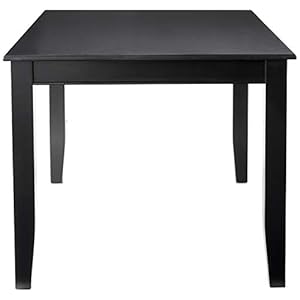 East West Furniture DUT-BLK-T Dudley Kitchen Table - a Rectangle Dining Table Top with Sturdy Legs, 36x60 Inch, Black East West Furniture DUT BLK T Dudley Kitchen Table a Rectangle Dining Table Top with Sturdy Legs 36×60 Inch Black