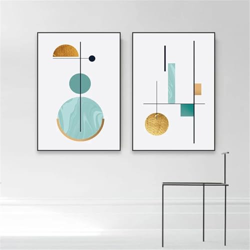 Affiches abstraites minimalistes pour habiller un mur vide sans cadre