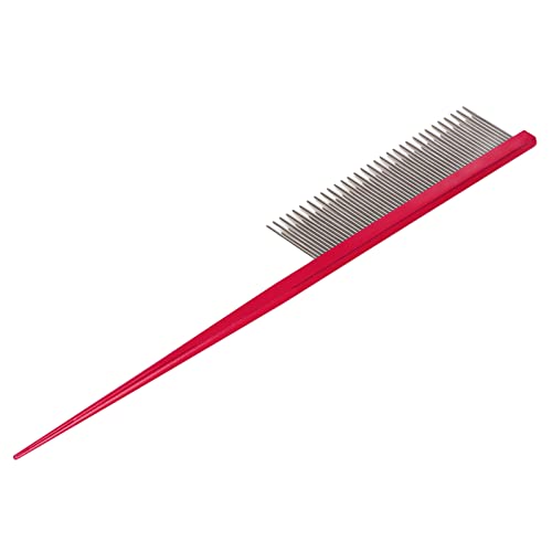 Dog Comb, Cat Comb For Removing Tangles and Knots Dog For Grooming Matting with 2 Different Densities Cat Grooming Tool Long and Short Haired (Red)