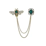 Broche vintage en forme d'abeille en émail et cristal pour une tenue élégante