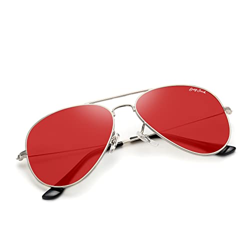 Image of grey jack Polarized Aviator Sunglasses lightweight Stylish Glasses for Men Women UV Protection S110102