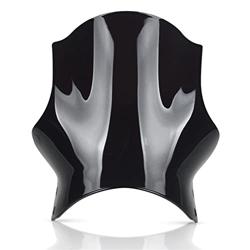 pclele Motorrad Windschutzscheibe Für Yamaha Für V-MAX Für VMAX 1200 1985-2007 Motorrad Double Bubble Windschutzscheibe Verkleidung Deflektor (Farbe : Schwarz)