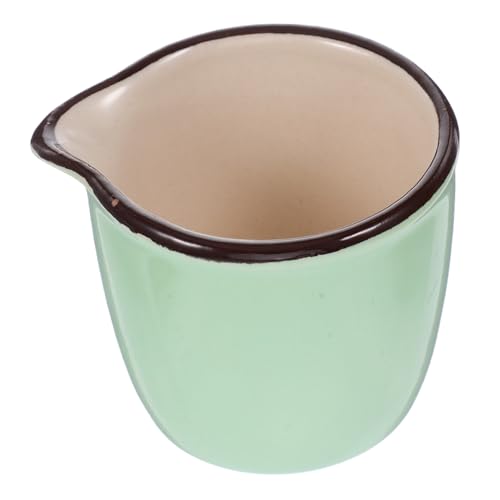 HOLIDYOYO Mini Ceramic Pot Elegant Sauce Jug with Precision Pouring Spout for Dipping Bowls for Coffee Station Accessories and Western Cuisine Serving Needs