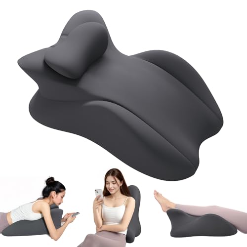 Oreiller Ergonomique en Mousse Mémoire, Oreiller de Lecture pour Confort en Position Assise, Soulagement des Douleurs du Dos, du Cou et des Jambes, Oreillers...