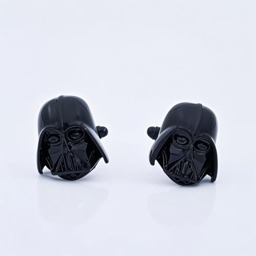 Mancuernillas calavera y espadas diseño 3D negro miniatura 3