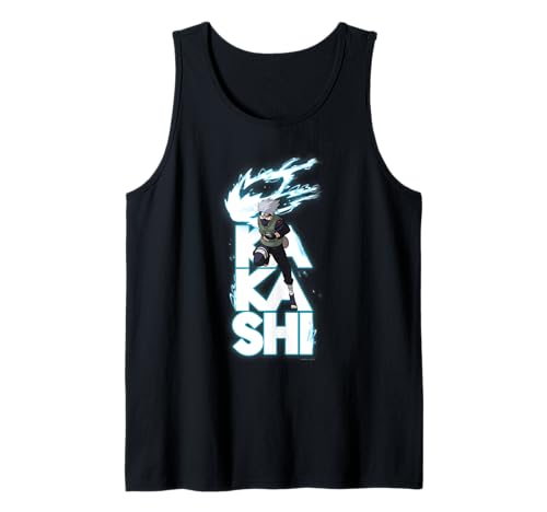Naruto Shippuden Tipo apilado de Kakashi Camiseta sin Mangas