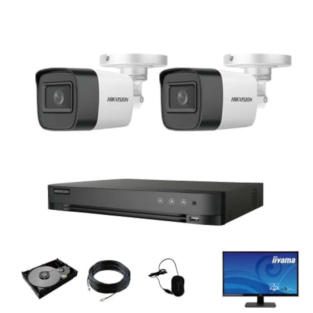 防犯カメラセット 配線 レコーダー 赤外線機能カメラ2台 防犯カメラセット 配線 レコーダー 赤外線機能カメラ2台