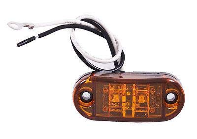 Luz LED Ovalada Rojo y Ámbar 2.5" para Trailer y Camión 4Pzs miniatura 5