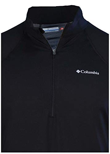 Columbia Men's Midweight Half Zip Omni Heat Top Black Shirt2