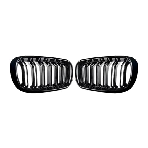 Grille Avant Noir Brillant pour BMW X5 F15 F85 et X6 F16 F86 2014-2017 Calandre de Capot Gauche Droite
