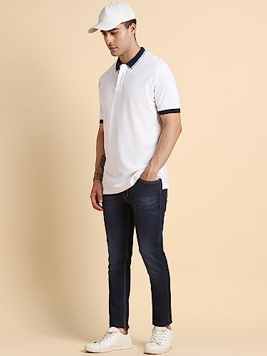 Image of Dennis Lingo Men's Solid Polo Regular Fit T-Shirt (Cotton Polo)