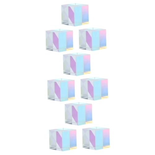 Hohopeti 3sets Science Education Kit X-Cube Prism RGB Dispersion Prism Optical Cube for School Decor 3pcs*3